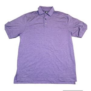 FootJoy Men's Pink Stripe Golf Polo - Size Medium